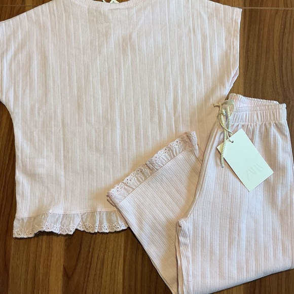 NWT Zara 5Y Swiss Embroidered Light Pink Set - Picture 6 of 6